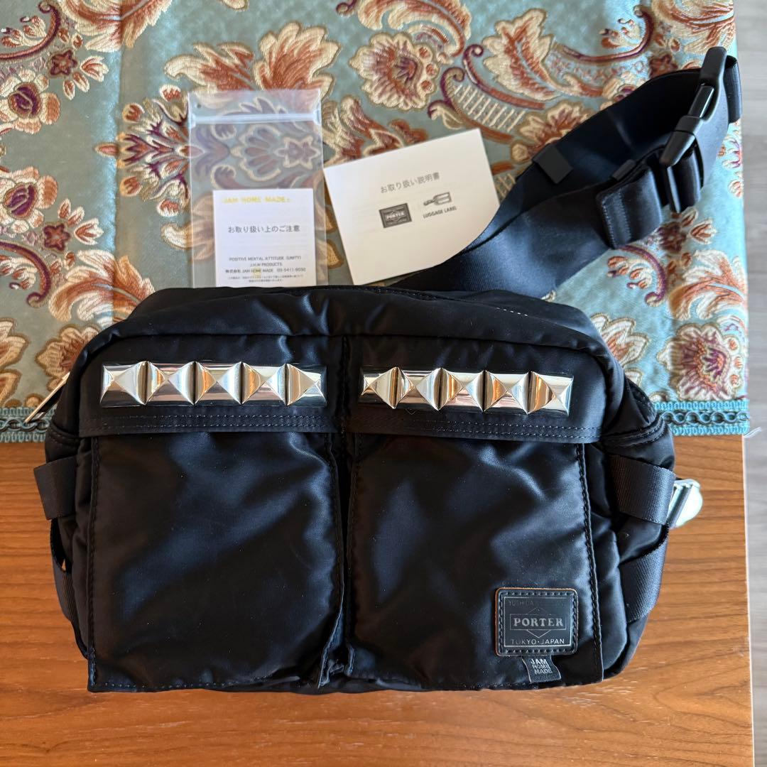美品　PORTER×JAM  MADE スタッズ　コラボ ボディバッグ