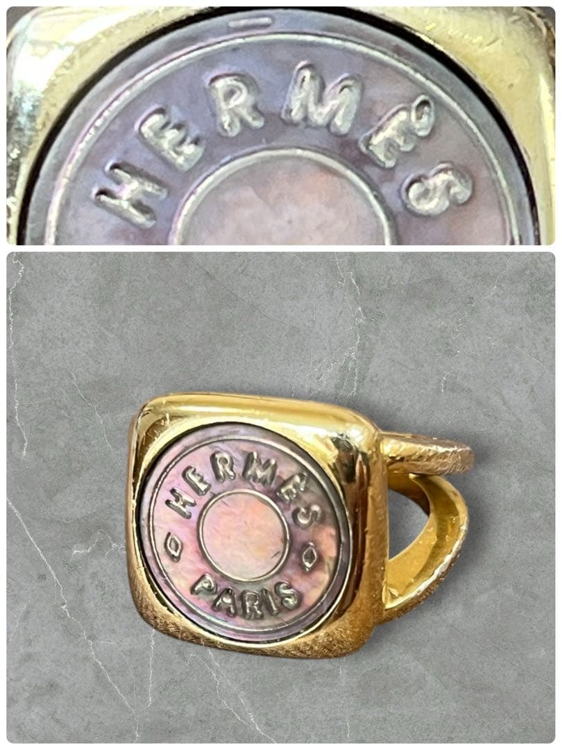 HERMES エルメス リング セリエ　コロゾ ゴールド ヴィンテージ エルメス リング コロゾ ゴールド HERMES 53 ヴィンテージ セリエ 馬