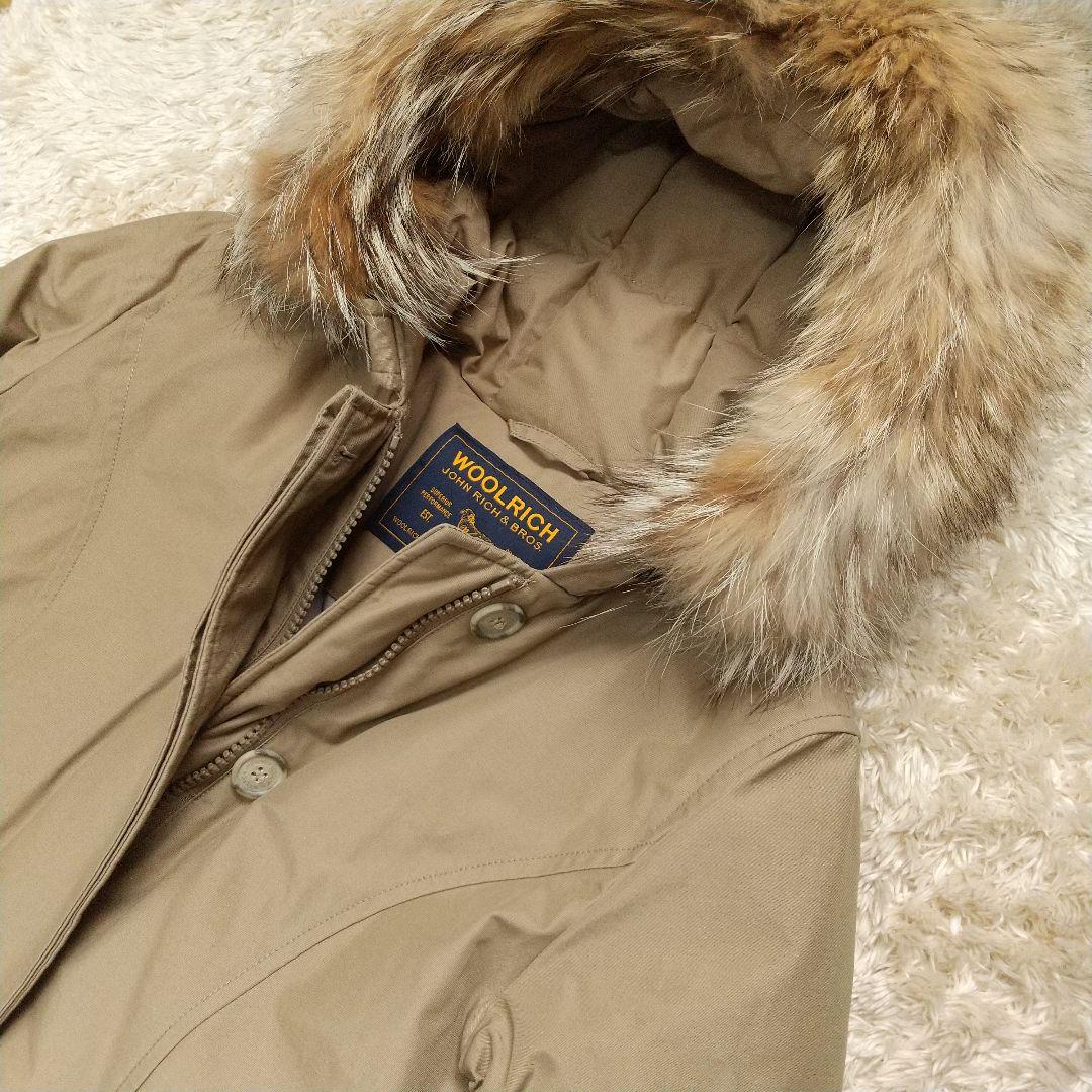 WOOLRICHウールリッチ ダウンジャケット ファー付き XS ベージュ