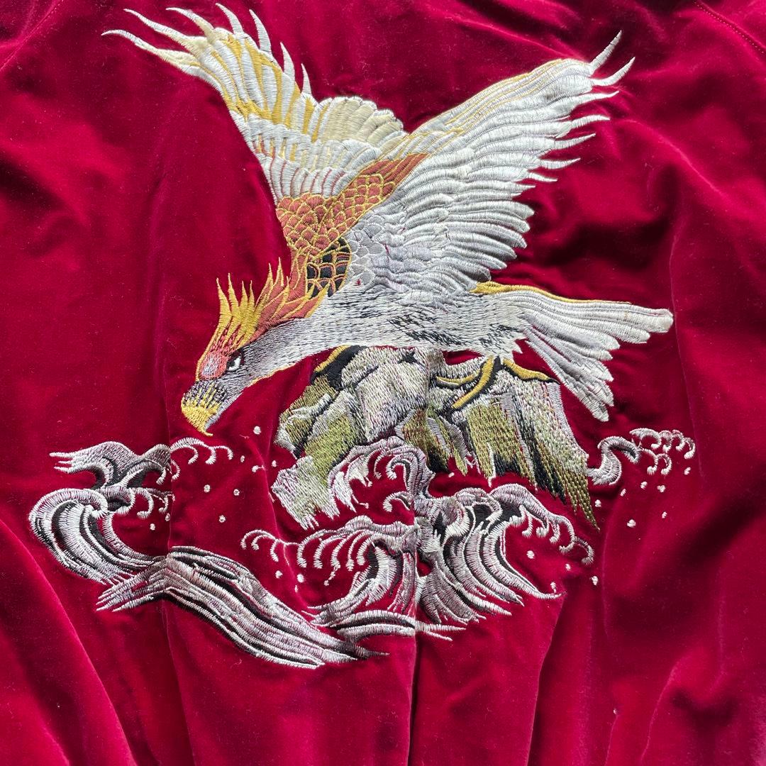 JUNGLE STORM ベロア スカジャン 別珍 龍 鷹 ビンテージ - メルカリ