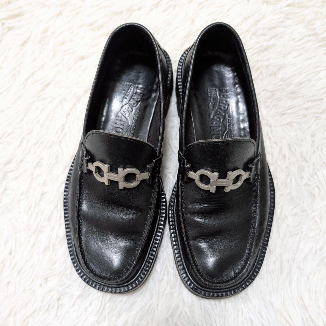 サルヴァトーレフェラガモ ガンチーニ ローファー ブラック 24.0cm