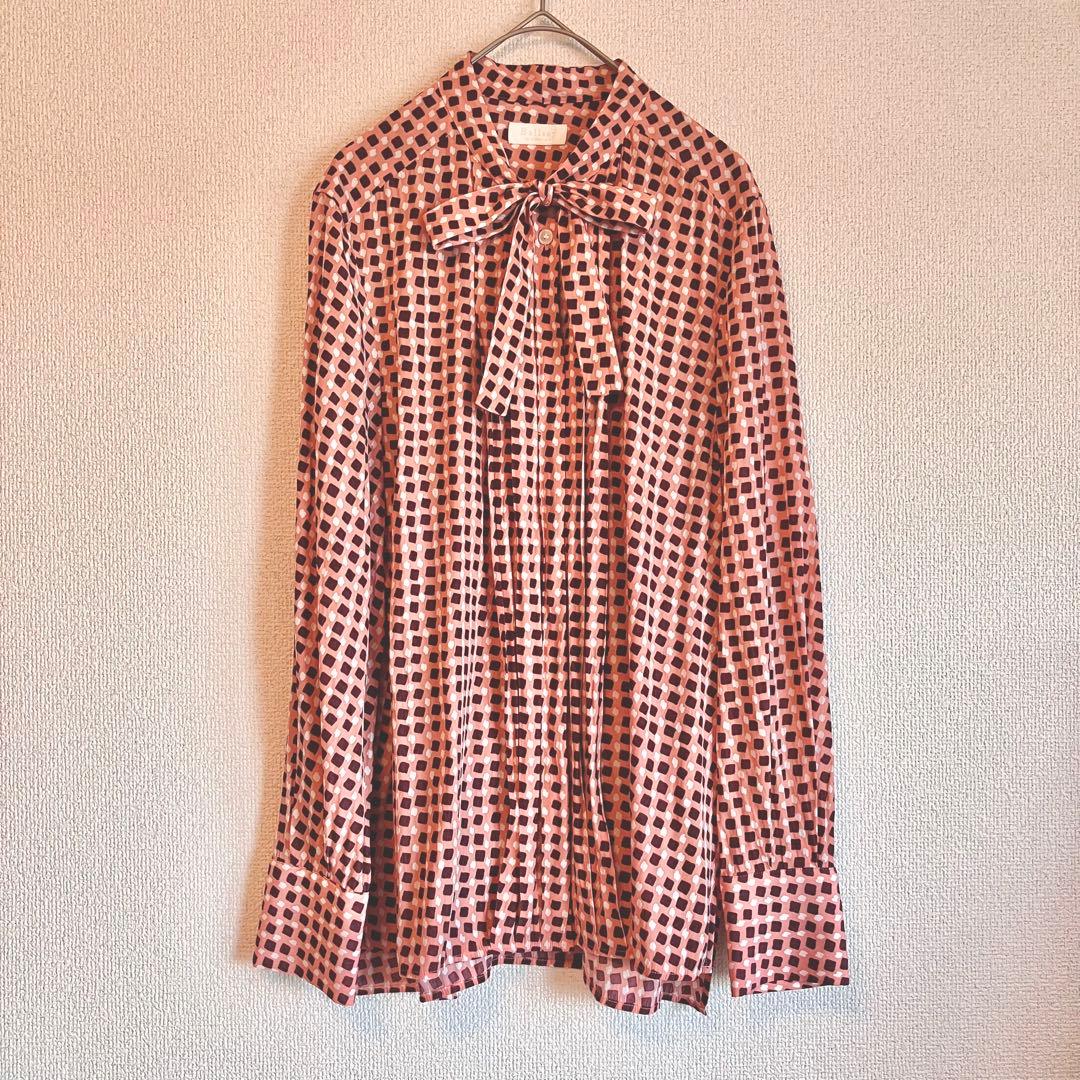 美品】トゥモローランドBallseyボールジィボウタイブラウスピンクM