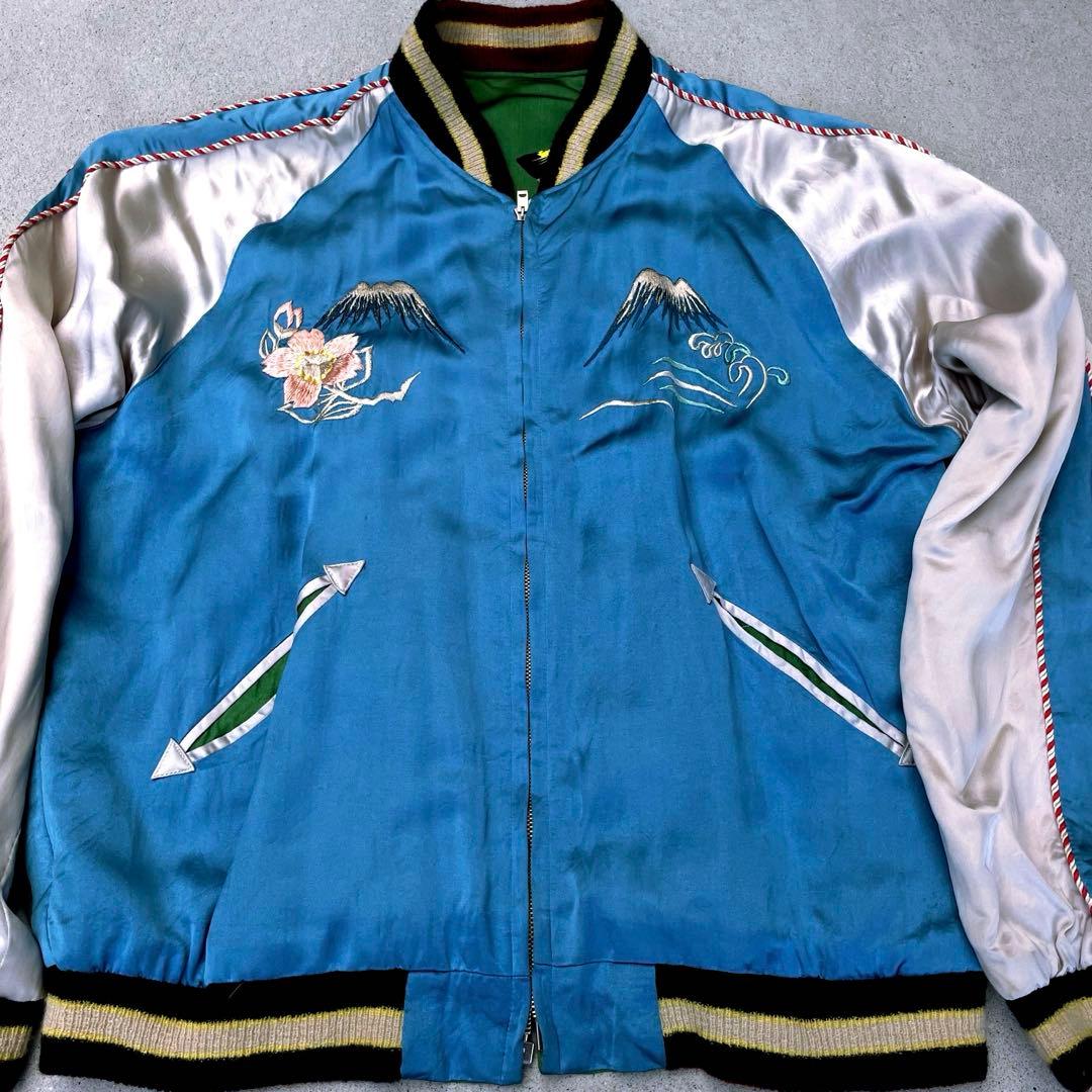 港商 SPECIAL EDITION 蝮×白蛇 リバーシブルアセテートスカジャン