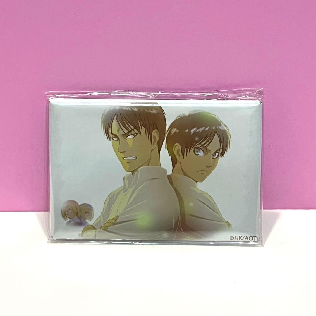 【希少】進撃の巨人 WITSTUDIO スクエア缶バッジ エレン ジャン(変装)