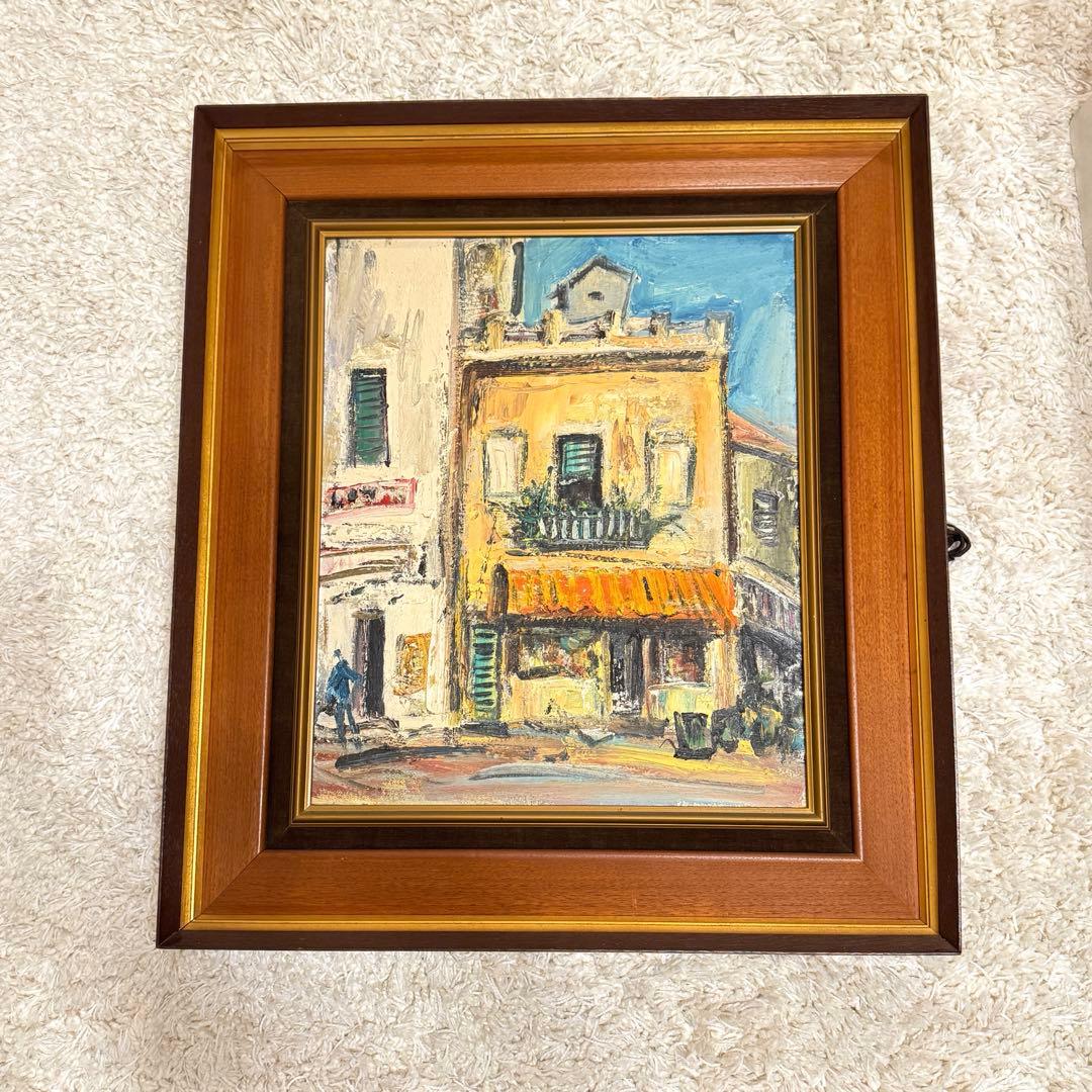 ポート・ブーの土産物屋(スペイン)富川潤一 (油彩)