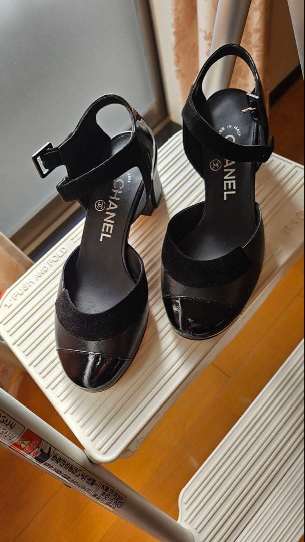 シャネルCHANEL★パンプス22.5ブラック CHANEL（シャネル） パンプス ラムスキン ブラック 靴 レディース ココ