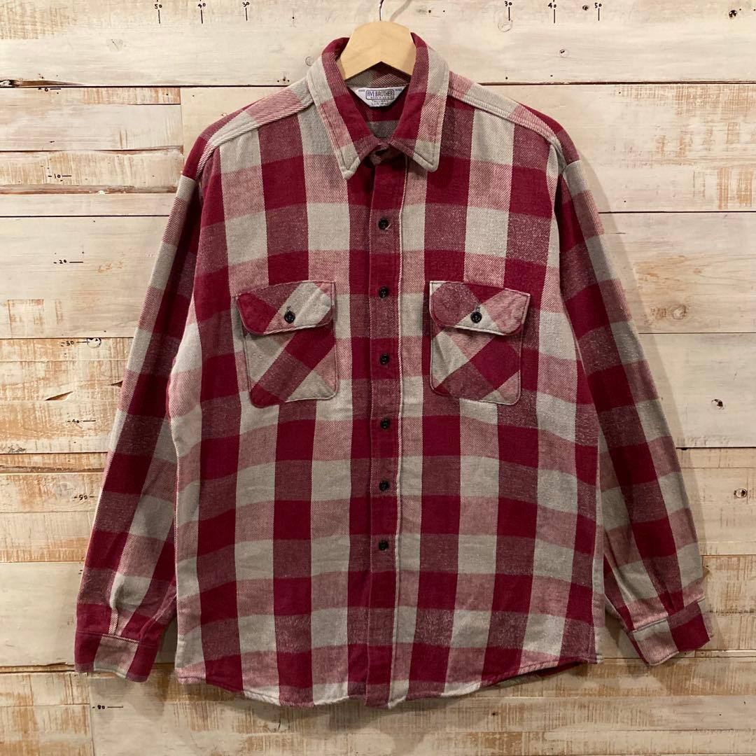 70s 80s FIVE BROTHER USA製 フランネルシャツ L