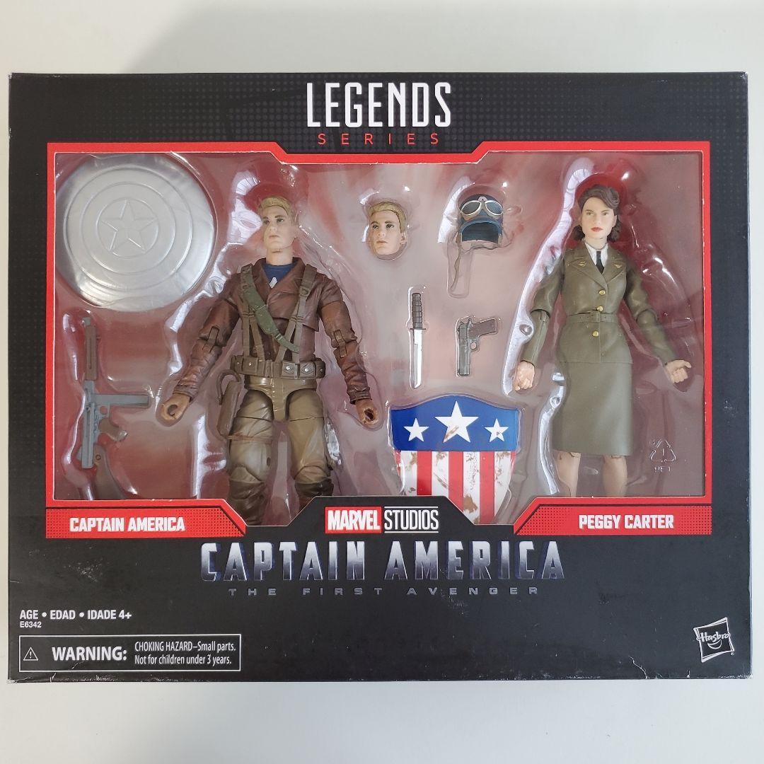 レア マーベル レジェンド キャプテンアメリカ ＆ ペギーカーター 6インチ キャプテン・アメリカ：ブレイブ・ニュー・ワールド/ マーベル