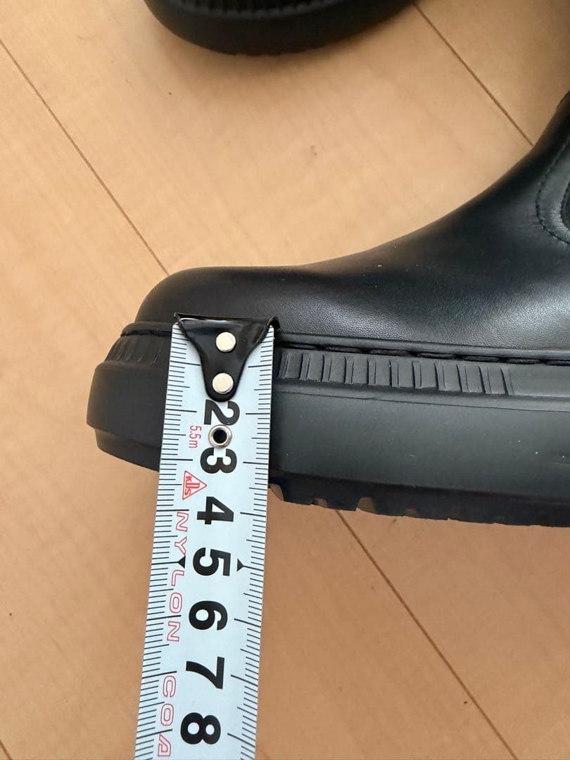 【Fendi】ブラック厚底チェルシーブーツ 23.5cm