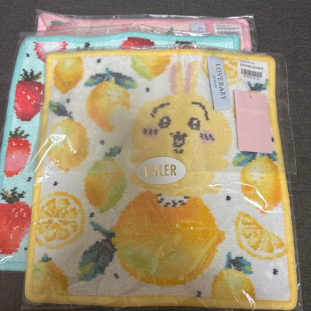 ちいかわ　ハチワレ　うさぎ　フェイラーハンカチ