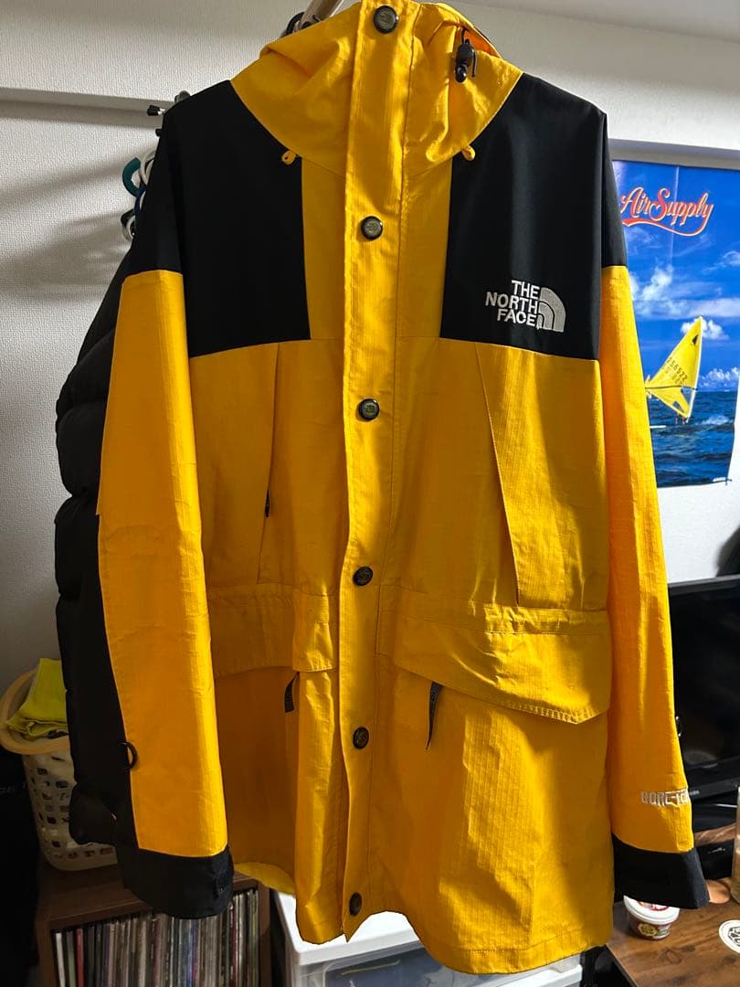 THE NORTH FACE マウンテンパーカー イエロー/ブラック　90s