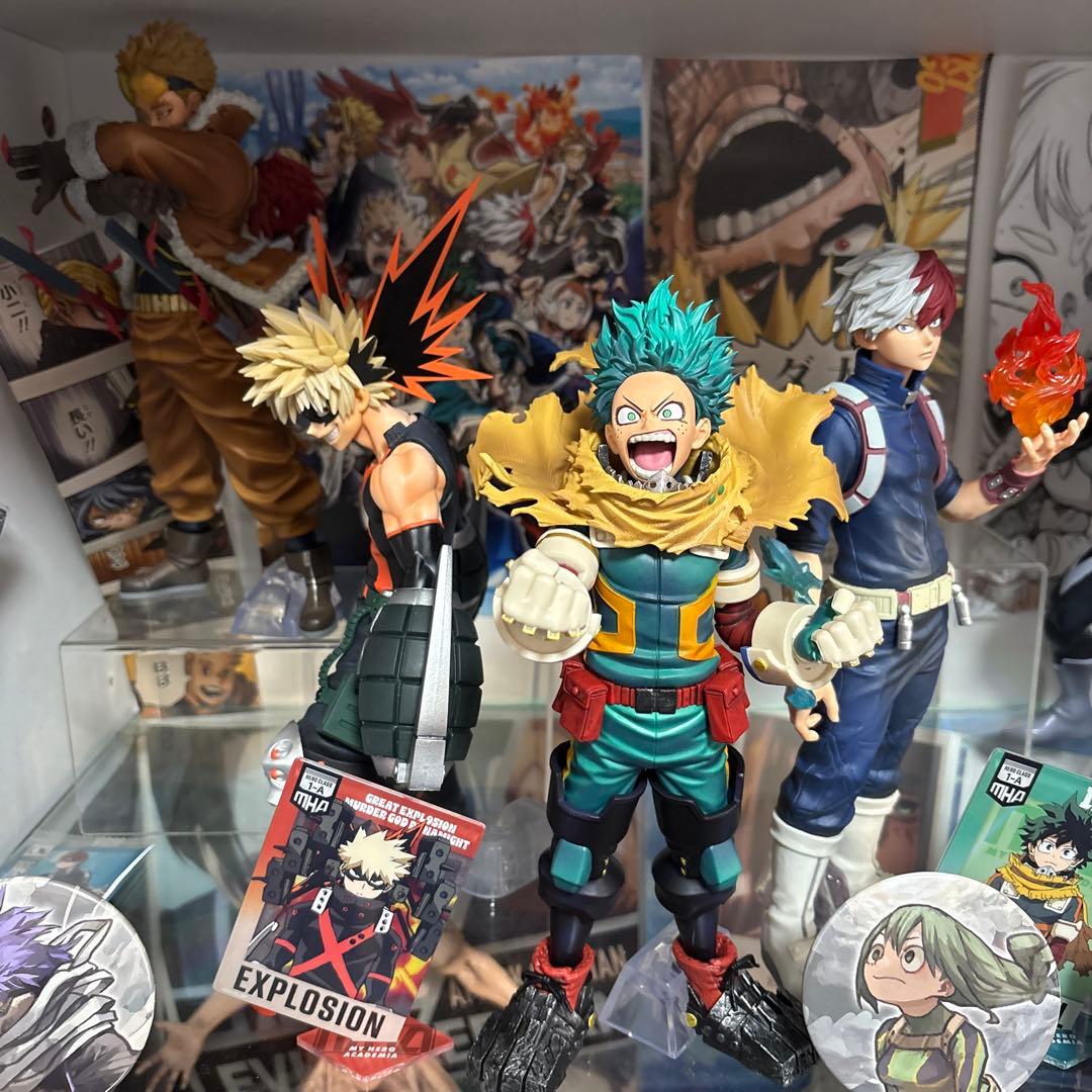 ヒロアカ　一番くじ　フィギュア　出久　爆轟　轟　ホークス