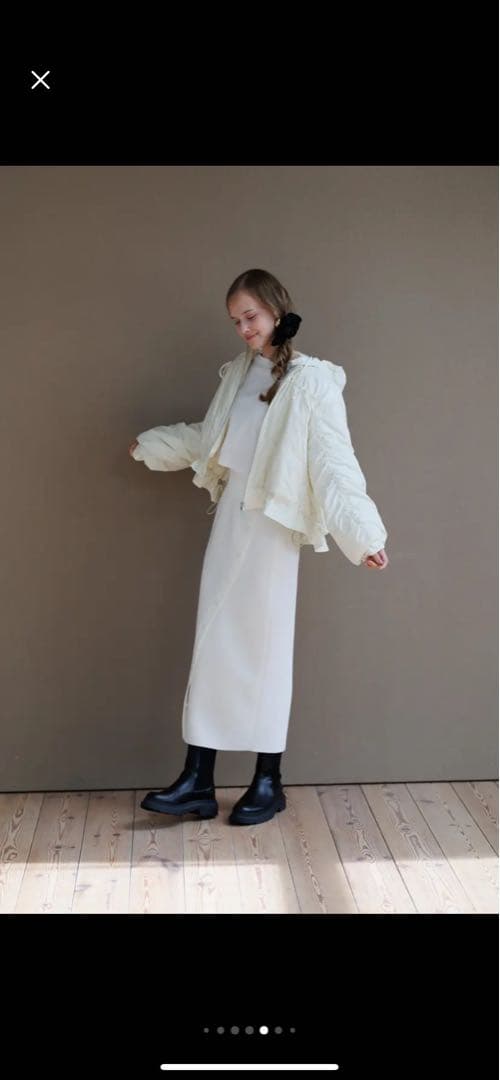 新品poisポワ button line skirt ホワイト M - メルカリ