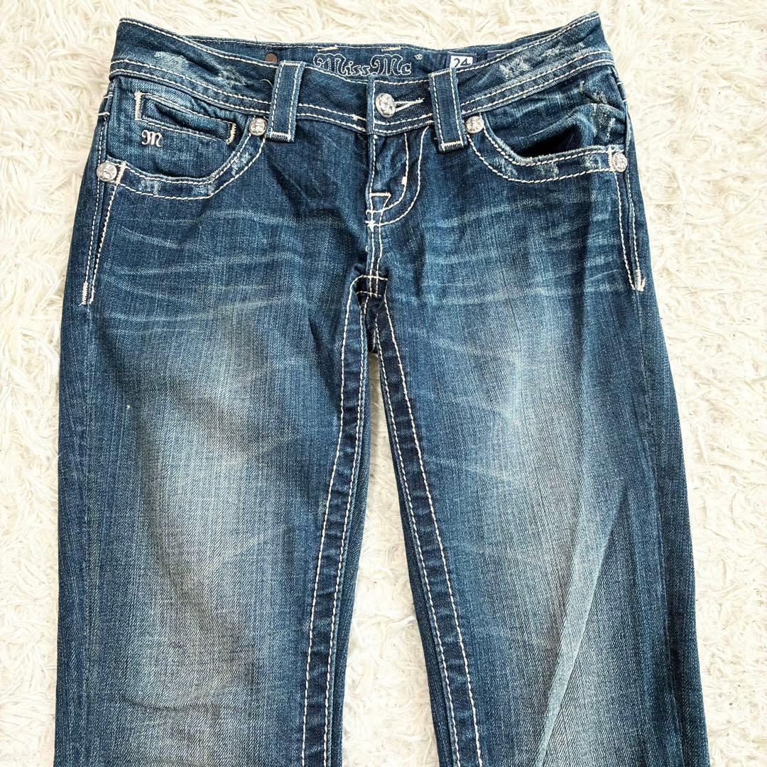 00s y2k miss me スキニー デニム 平成ギャル 十字架 サイズ24 - メルカリ