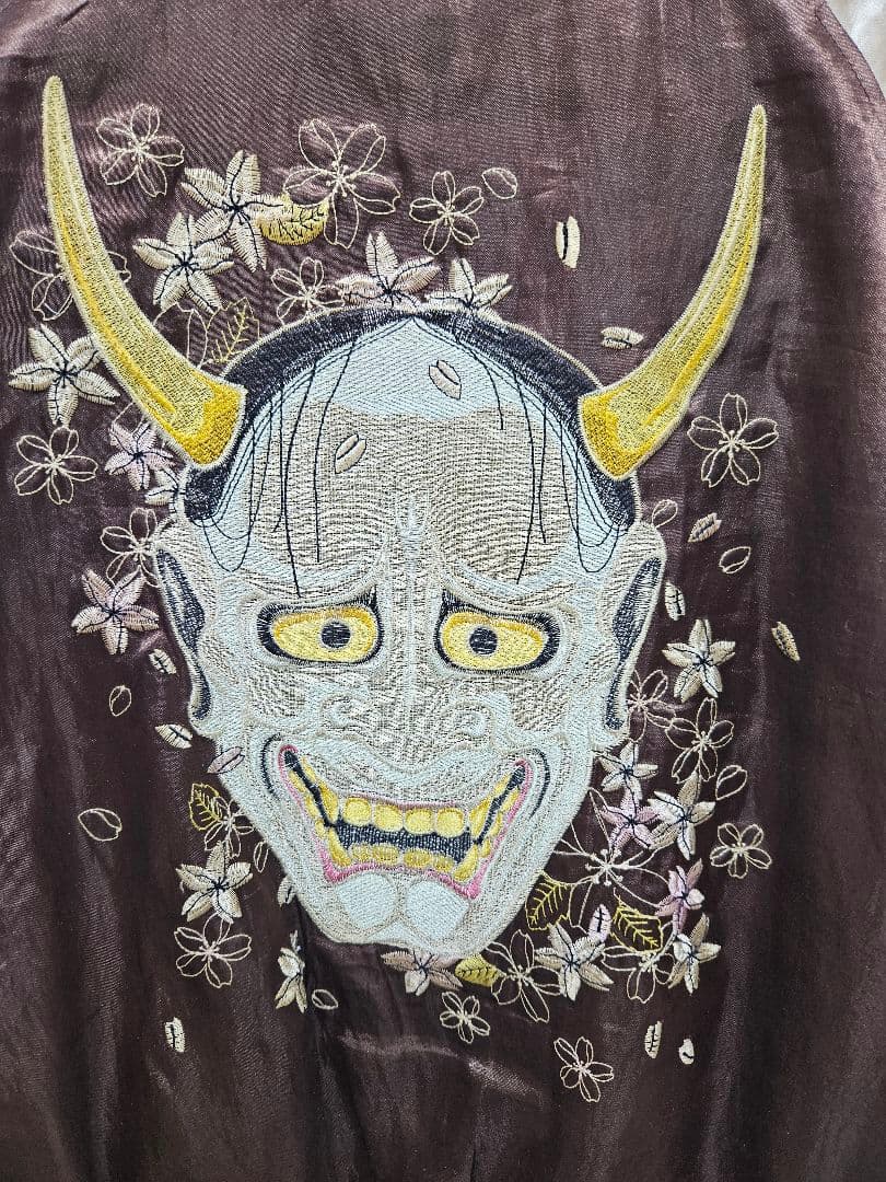 【✨レア✨】鏡花水月　スカジャン　刺繍 サクラ 花柄 般若　和柄