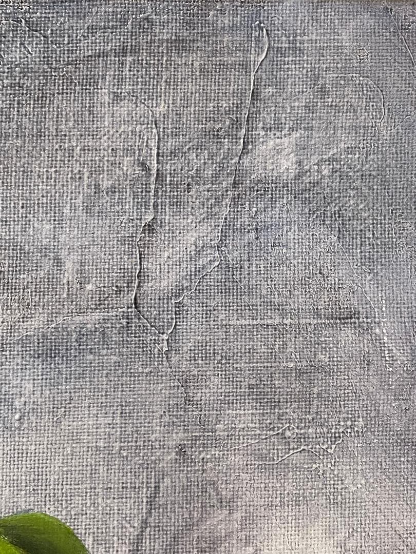 真作」安田英明「椿」静物画 油彩画 額装 サイン有り F4号