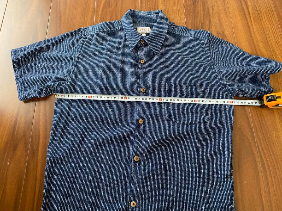 y*1様 ベストジーニストキムタク着同型同色BLUEBLUE半袖シャツGAIJI