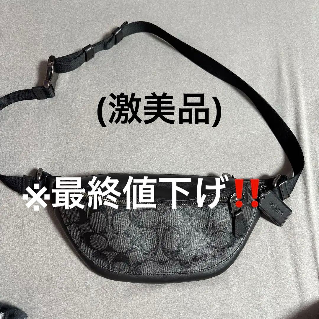 coachボディバッグ・ウエストポーチ ブラック/グレー