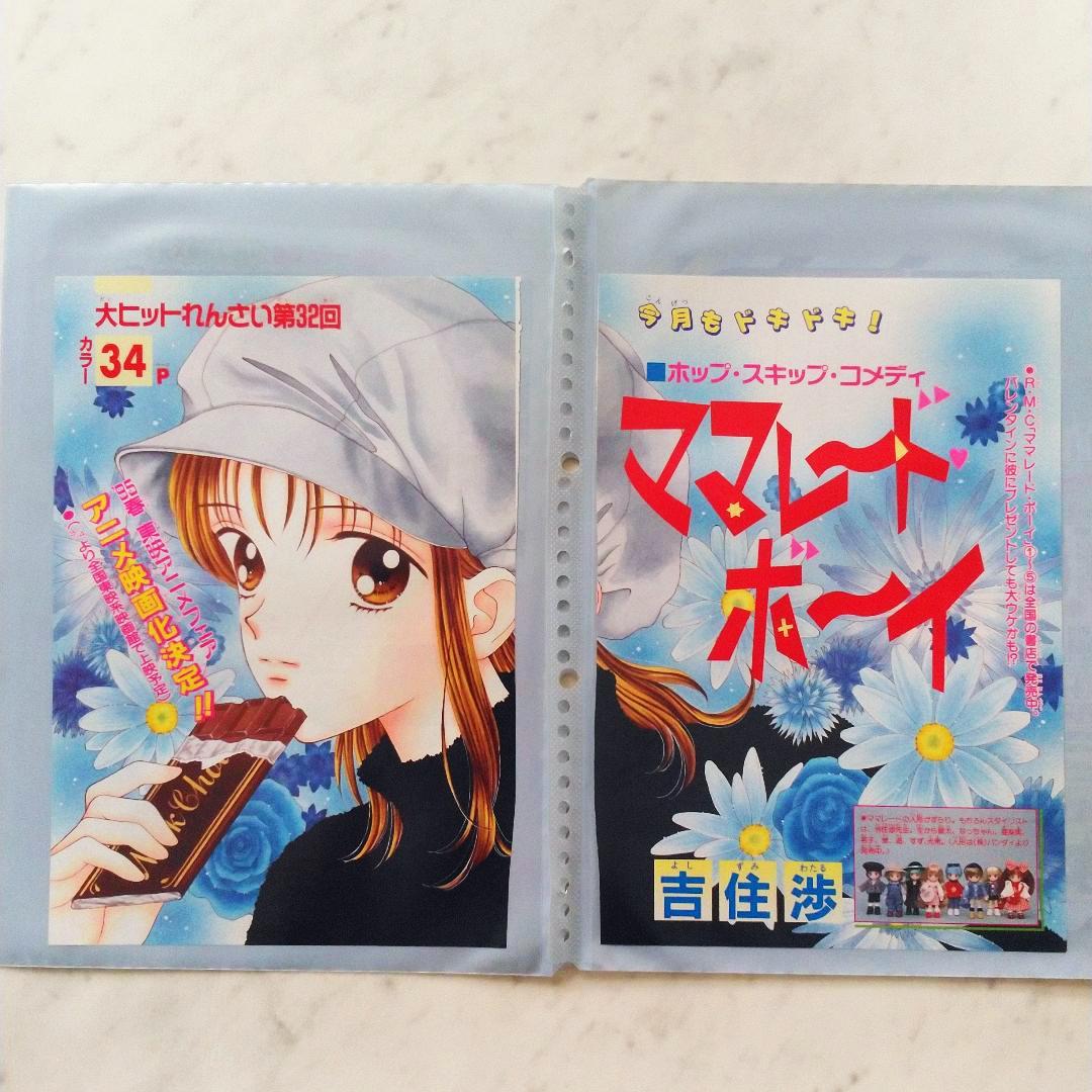 ママレード・ボーイ 巻頭カラー 扉絵 吉住渉 90年代 りぼん ママレード