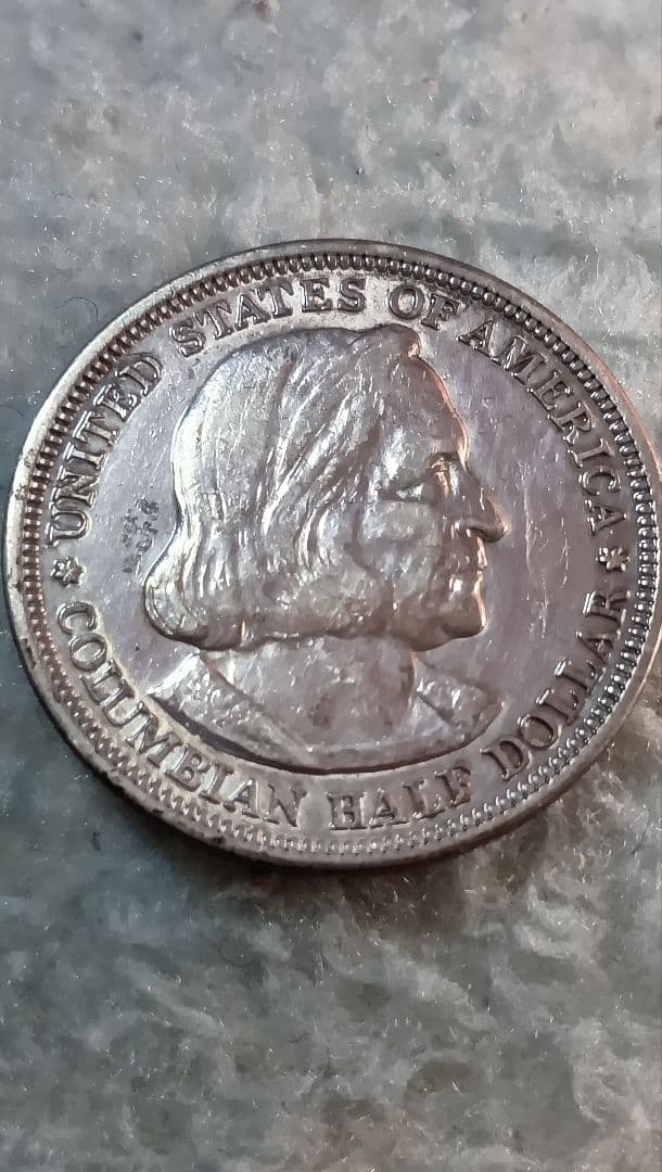1893 コロンビア航海記念ハーフダラー銀貨 - メルカリ