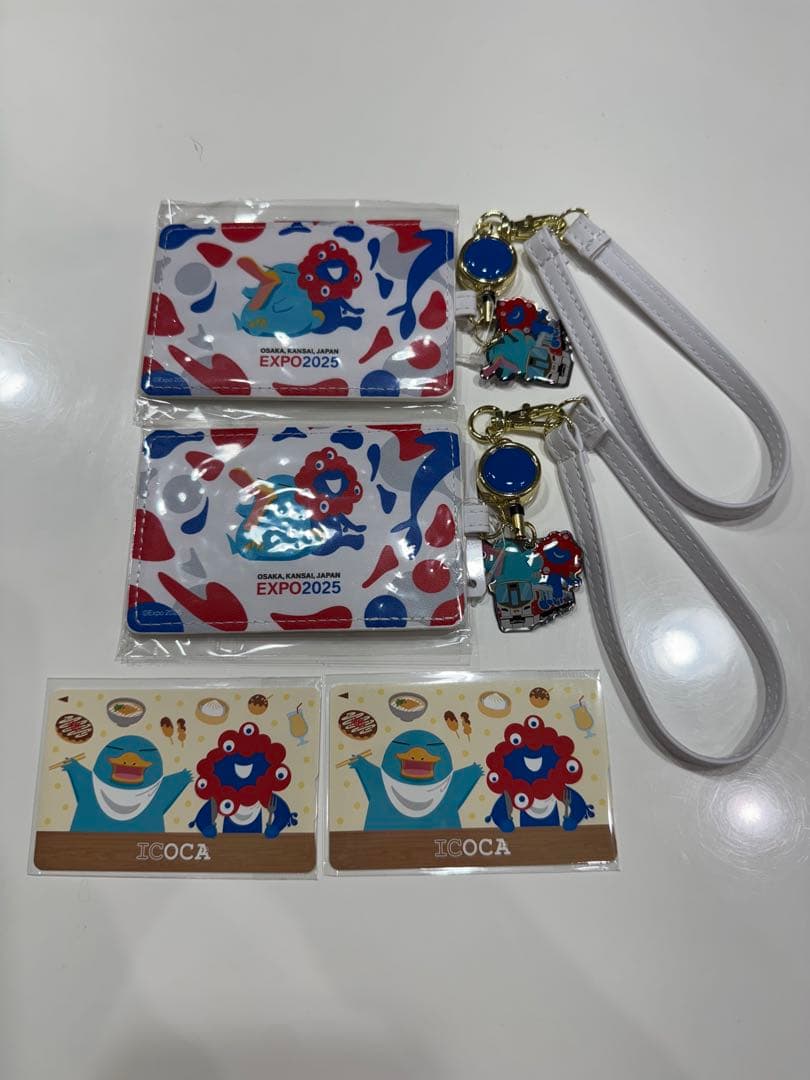 万博限定 ICOCA 合皮パスケース ミャクミャク イコちゃん 2セット