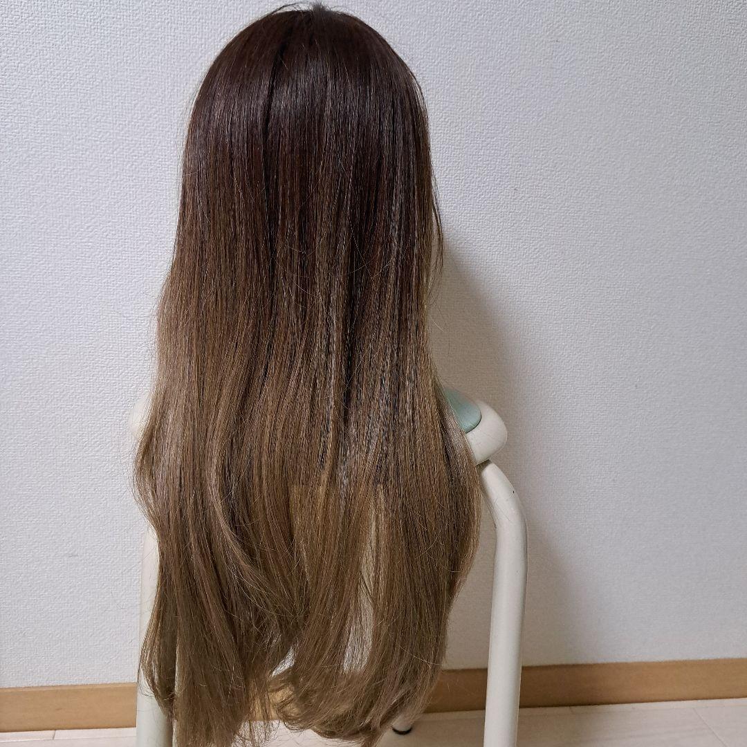 ピンクエイジ 手植えフルウィッグ オンブレグレースロングウェーブ