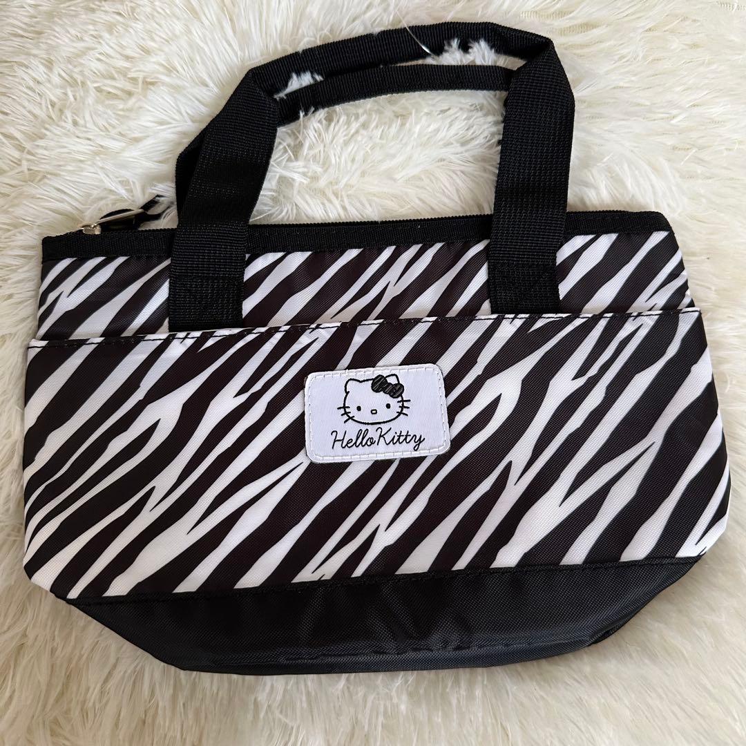 大人気】ハローキティ ゼブラ柄 保冷ミニトートバッグ アベイル