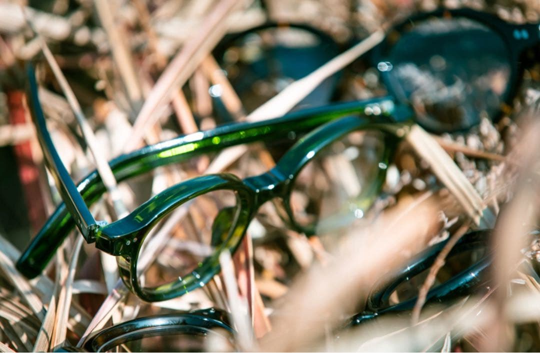 ギュパール グリーンラウンドフレームメガネ