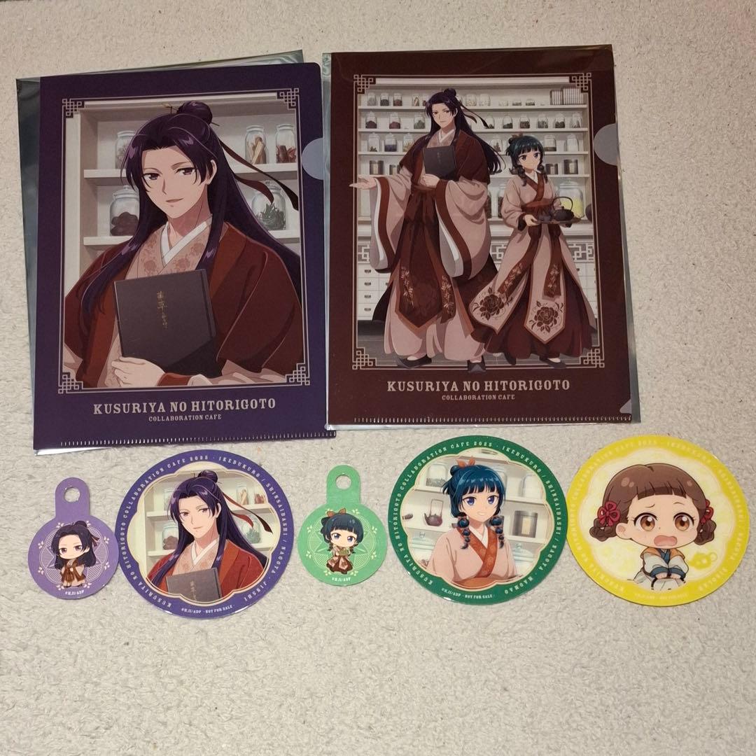 薬屋のひとりごと コラボカフェ クリアファイル 猫猫 壬氏 コースター