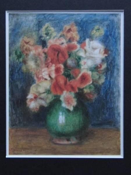 ピエール＝オーギュスト・ルノワール、【花束】、希少な額装用画集より