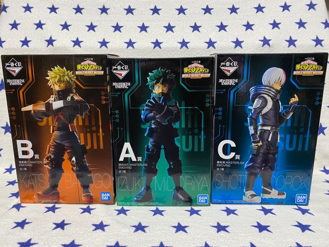 【期間限定】 ヒロアカ 一番くじ 緑谷 爆豪 轟 フィギュア3体セット