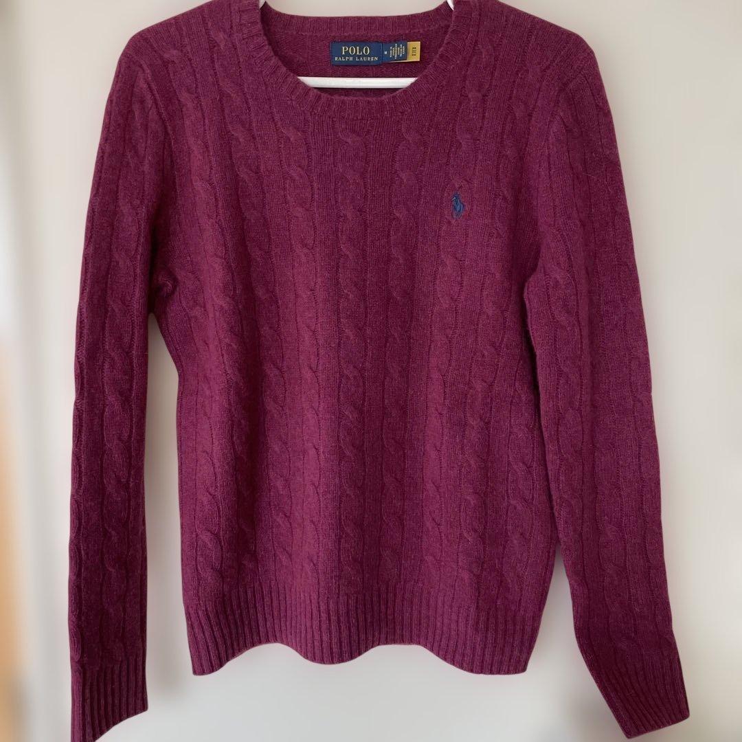 Ralph Lauren カシミアケーブルニットセーター M