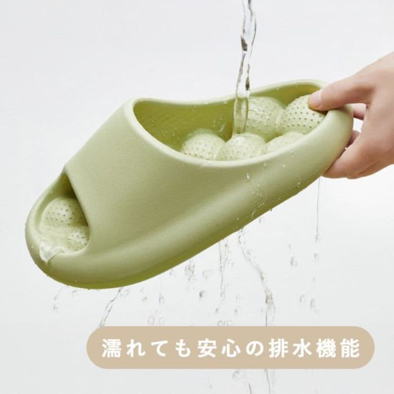 新品］おすすめ‼️健康サンダル 足ツボ クッション ブラック 24-24.5