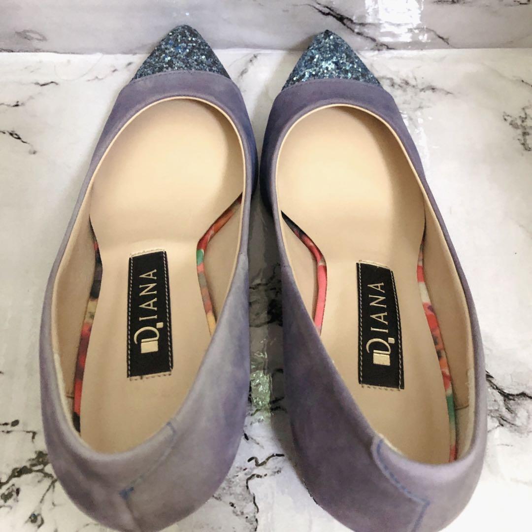 美品】 DIANA ダイアナ パンプス ヒール 靴 シューズ グリッター ラメ