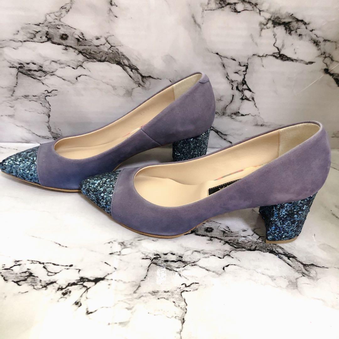 美品】 DIANA ダイアナ パンプス ヒール 靴 シューズ グリッター ラメ