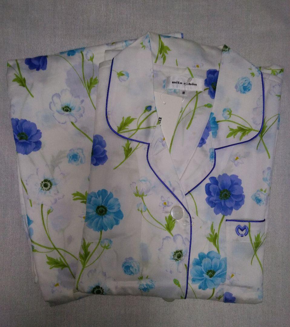 新品タグ付き☆ミラショーン　パジャマ上下　コットン綿サテン　Mサイズ　花柄ブルー 楽天市場】【ポイント10倍 クーポン発行】【mila schon】ミラ