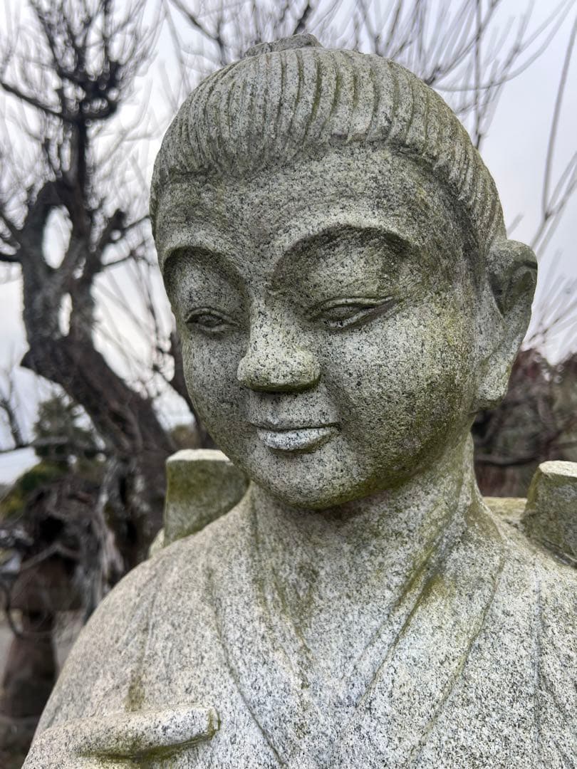 二宮金次郎 石像 御影石 オブジェ 骨董品 庭石 引き取り希望 鹿児島