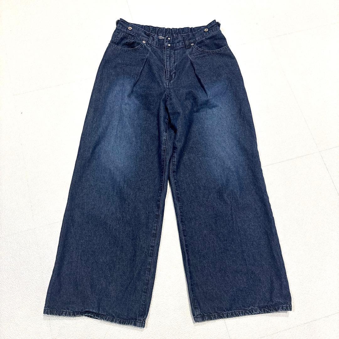美品/L】北欧暮らしの道具店 インタック ワイド デニムパンツ