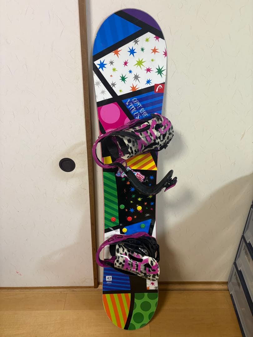 カラフル スノーボード ビンディングセット