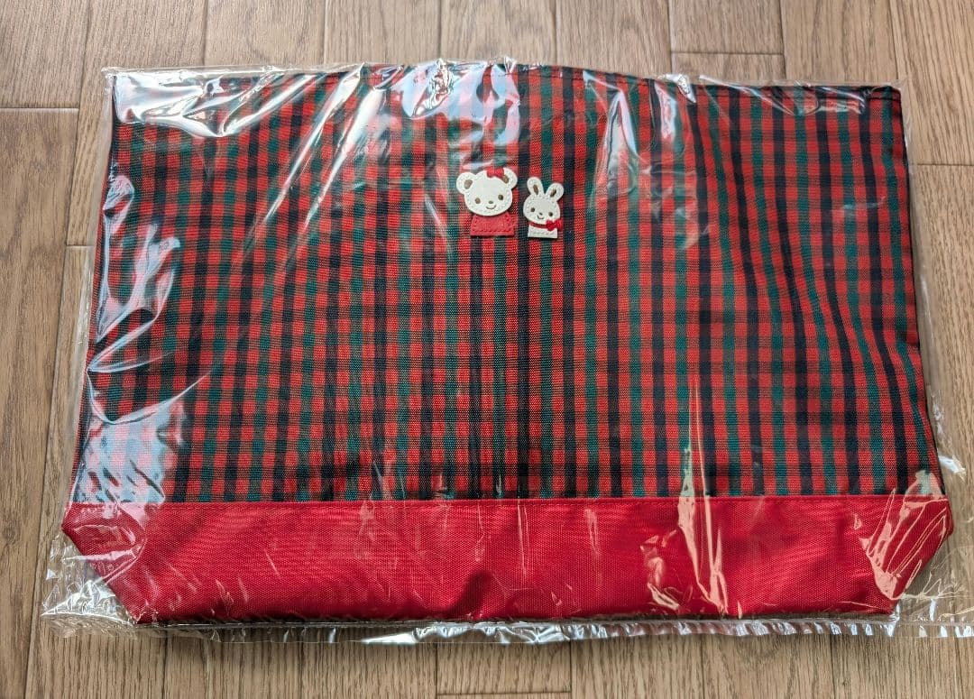 【familiar】完売品　バック 赤チェック　新品未開封タグ付き