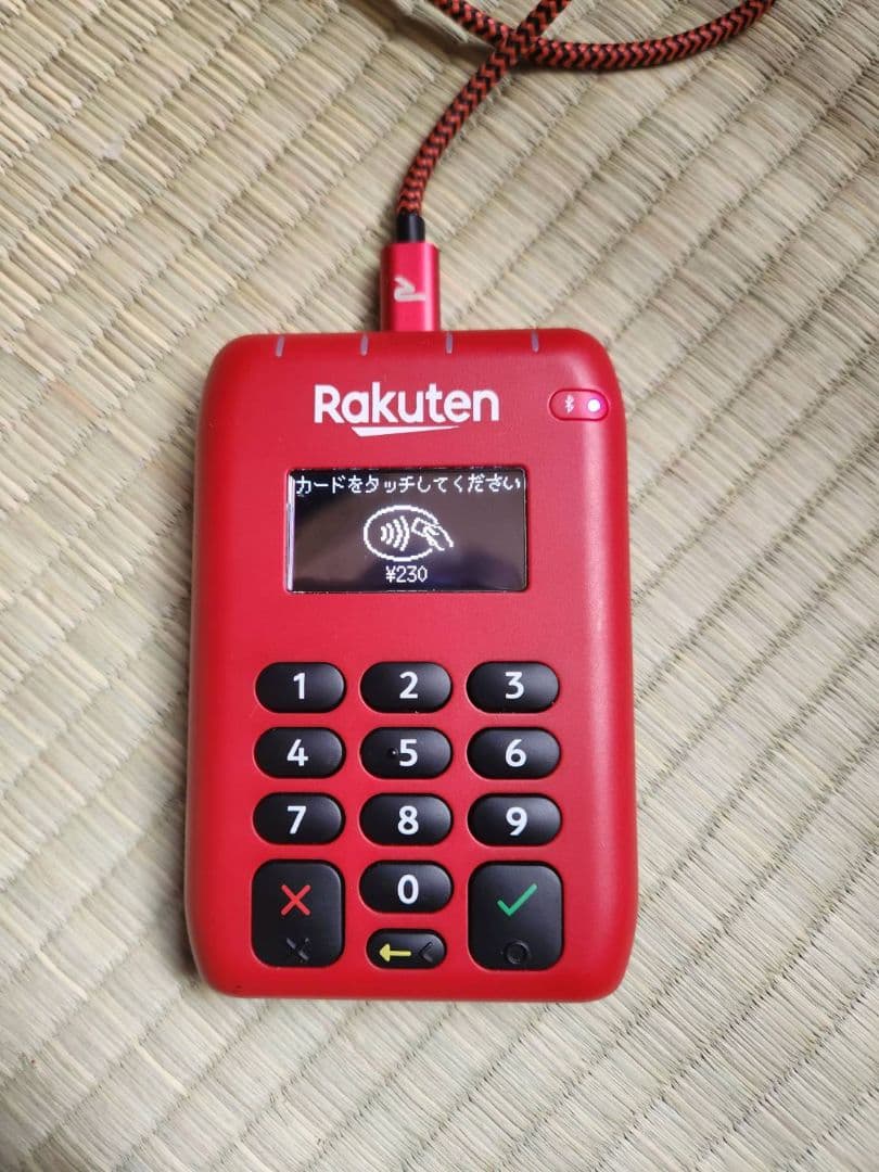 Rakuten カードリーダー Bluetooth 接続 バッテリーとケーブル付