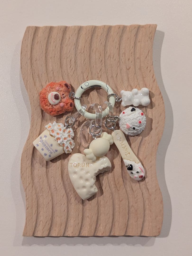 じゃらじゃらキーホルダーmini（A129）白 ホワイト シール帳にも