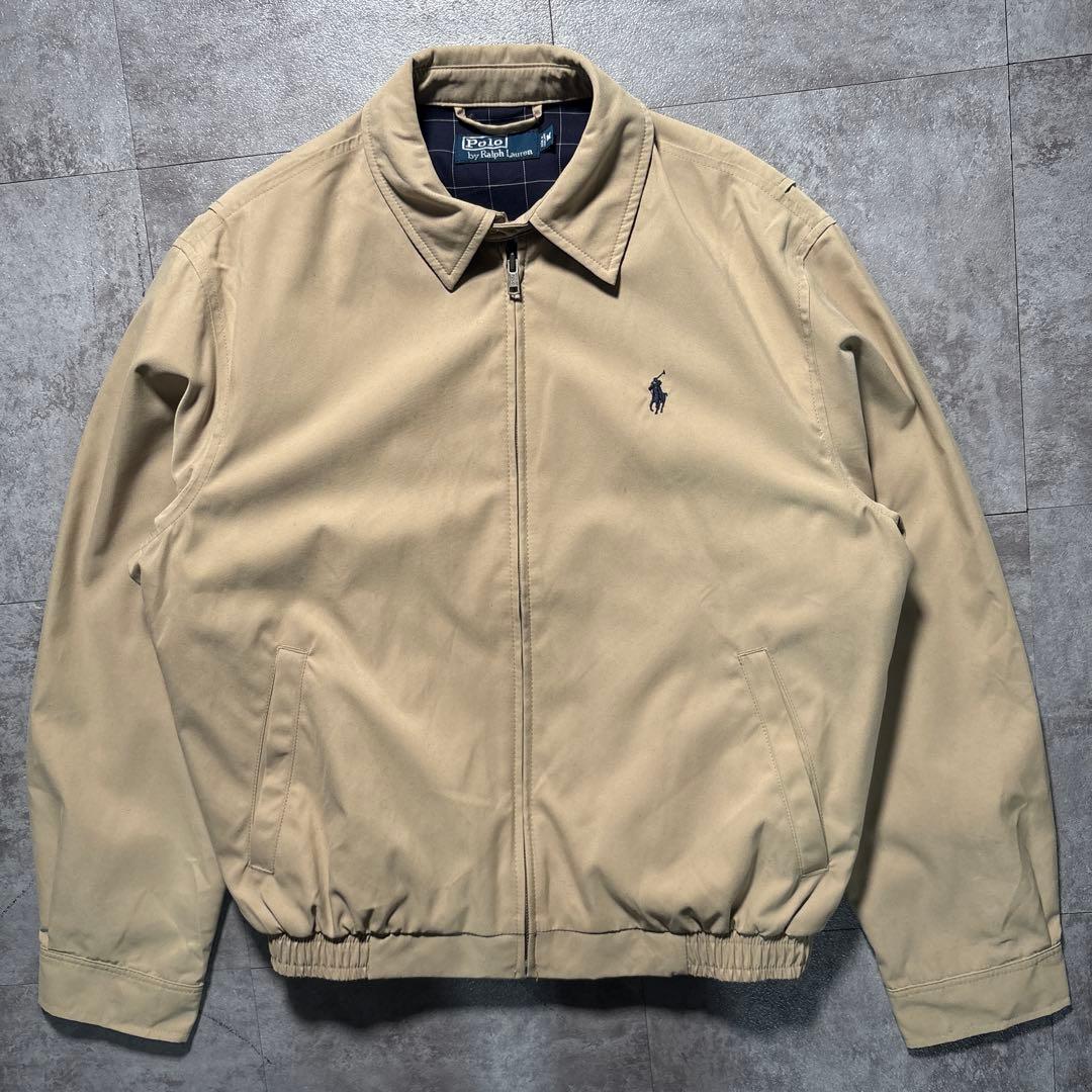 極美品　ポロバイラルフローレン　スウィングトップ　短丈　ポニー刺繍　ベージュ