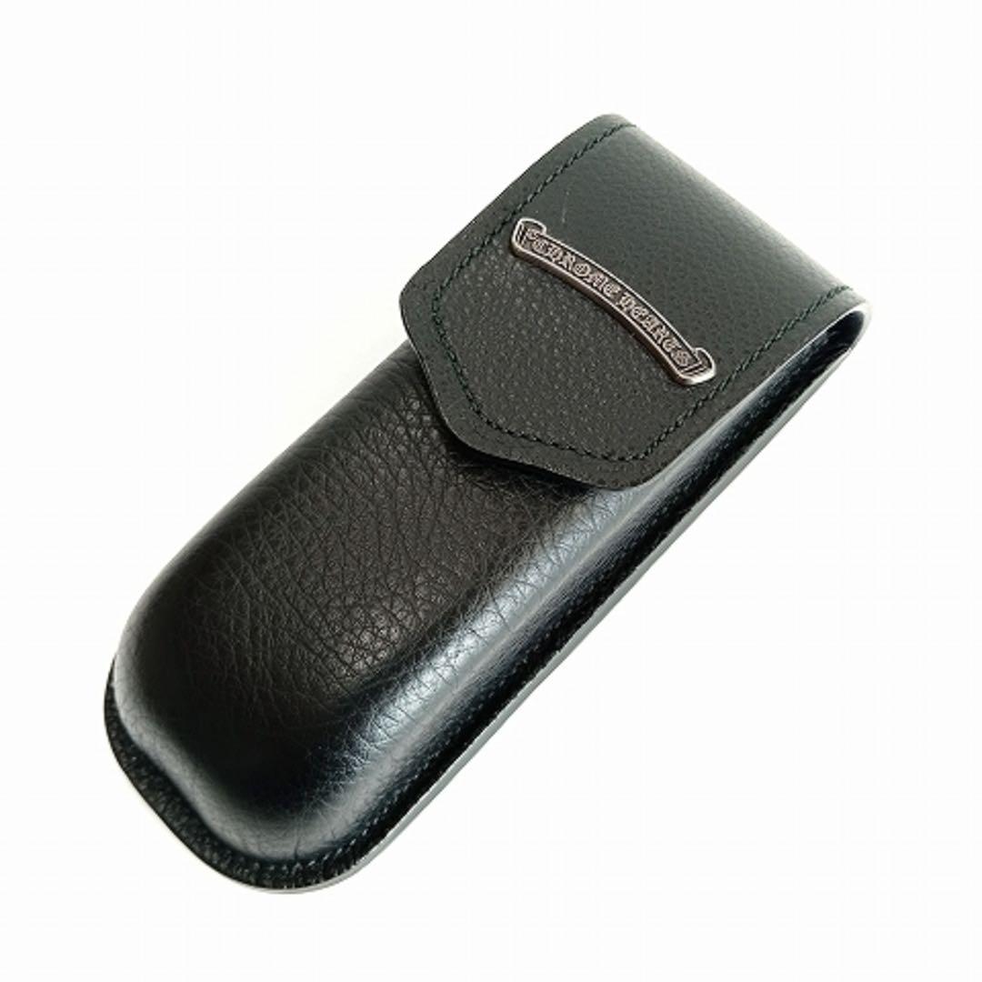 クロムハーツ スクロールラベル ハードケース レザー メガネケース