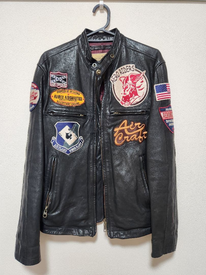 AVIREX USA シングルライダースジャケット Mサイズ