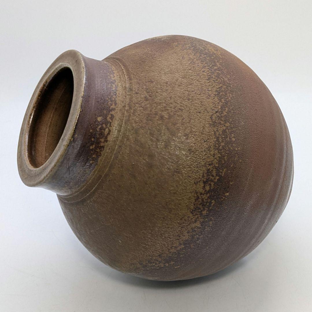 大平誠之助 備前焼 壺 共箱栞 壷 花器 フラワーベース 花入 花生 花瓶