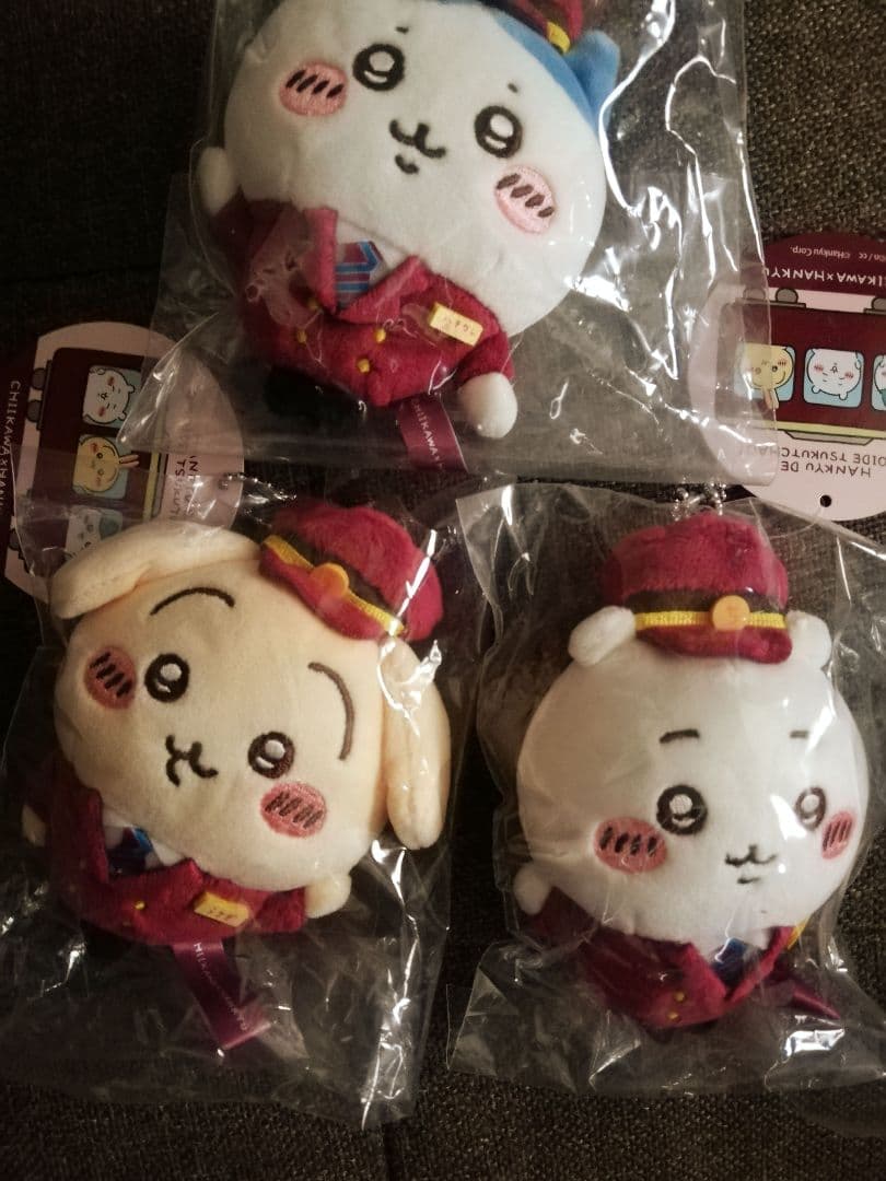 即購入可 ちいかわ ちいかわ阪急電車なマスコット ちいかわうさぎハチワレ 3点