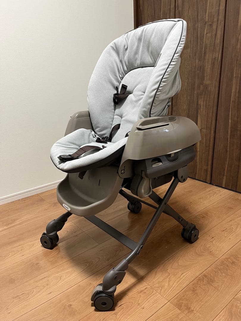 コンビ 美品 電動 ハイローチェア ネムリラ AUTO SWING グレー