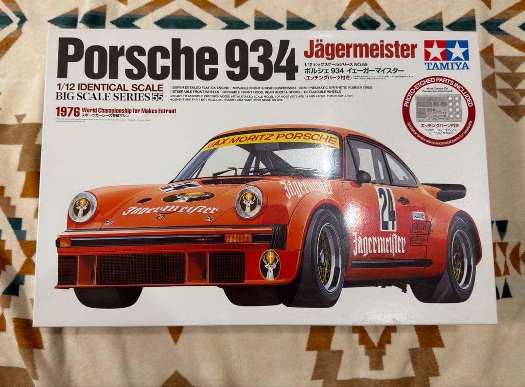 ポルシェ934イェーガーマイスター1/12 プラモデル　タミヤ 1/24 ポルシェ ターボ RSR 934 イェーガーマイスター: スケールモデル