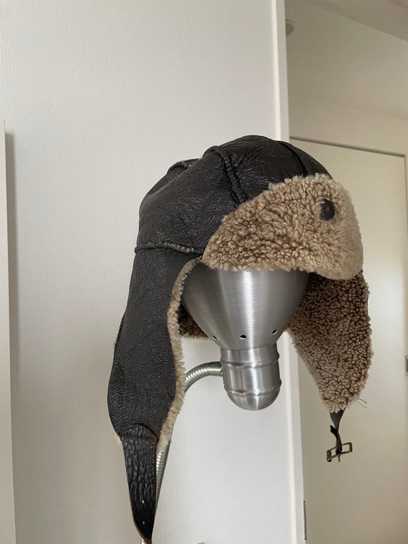 レザー フライトキャップ　本革　Made in UK